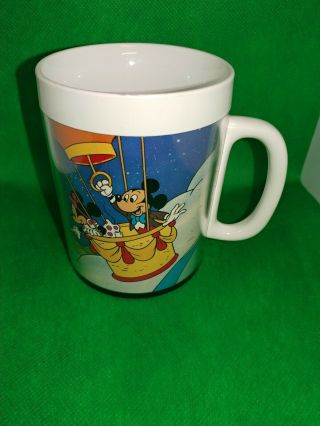 Vintage Thermo - Serv Insulated Disneyland Mickey Donald Tinkerbell Coffee Cup Mug 2