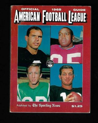 1968 Sporting News Afl American Football League Media Guide - Ex,