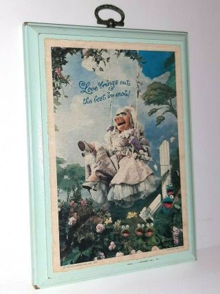 Vintage Muppets Miss Piggy Kermit Plaque Love Brings Out The Best In Moi