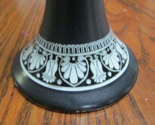 Vintage black candlestick Grimwades Stoke on Trent England 6.  75 