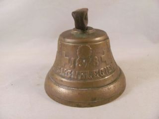 Antique Vintage Brass Hand Cow Goat Bell Saignelegier Chiantel Fondeur 1878 3 In