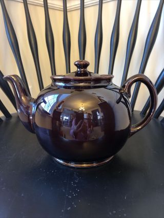 Vintage Sadler England Rockingham Brown Teapot Approx 6 1/4” To Top Of Lid
