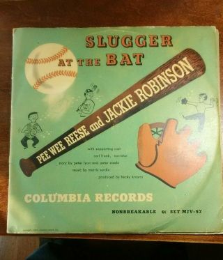 Slugger At The Bat.  Recorded By Jackie Robinson And Pee Wee Reese