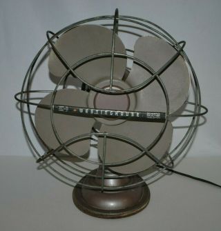 Vintage Antique Westinghouse 12la3 Electric Fan Y - 4692 Made In Usa -