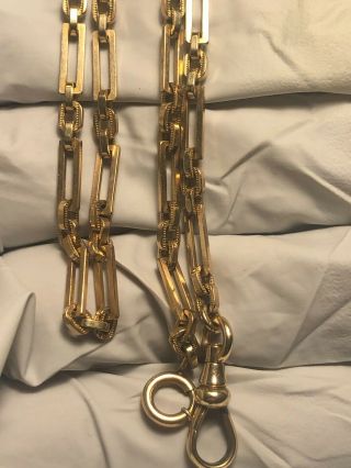 Antique Simmons 13 " Gold Filled Fancy Link Pocket Watch Chain