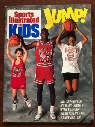 Michael Jordan Sports Illustrated For Kids Premiere Issue 1st Si W/ Cards