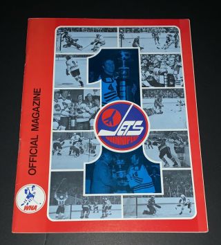 Winnipeg Jets 1976 Wha Game Program Vs San Diego Mariners