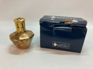 Vintage Lampe Berger Paris Oil Diffuser Perfume Gold Black France Lamp Glass