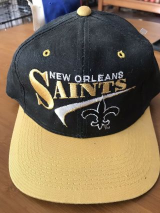 Vintage 1990’s Orleans Saints Snapback Hat Cap Drew Pearson Team Nfl