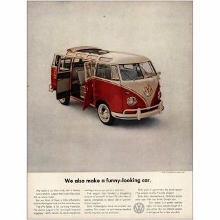1961 Volkswagen: We Also Make A Funny Looking Car Vintage Print Ad
