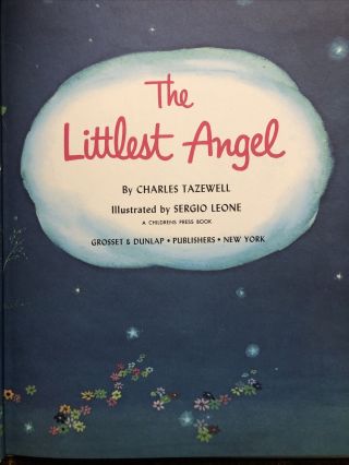 Vintage Book The Littlest Angel 1962 Hardcover Charles Tazewell Sergio Leone B8 3