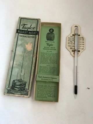 Vintage Taylor Roast Meat Thermometer – Box