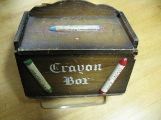 Crayon Box Vintage Tramp Art 5 &1/4  X 4&1/4  Good