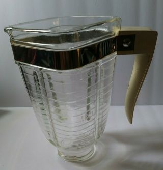 Vintage Oster Glass Blender Jar Square Top 4 Cup (OSTER model 642 2