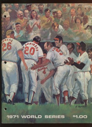 1971 World Series Program Pittsburgh Pirates At Baltimore Orioles
