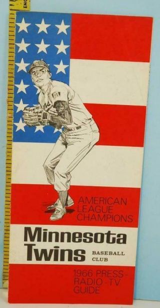 1966 Minnesota Twins Baseball Spring Training Roster Schedule American League Ch
