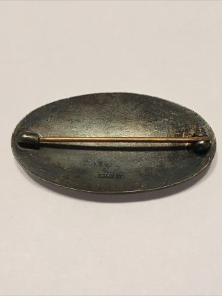 Antique Masonic 33rd Degree Scottish Rite Sterling Silver Guilloche Enamel Pin 2