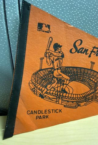 Vintage San Francisco Giants Pennant 1970 ' s Candlestick Park Full Size 12X30” 2