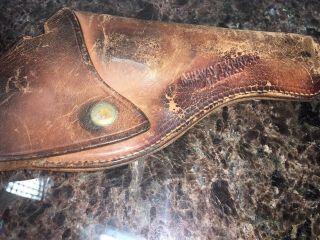 Antique Railway Express Agency Leather Flap Holster Great Historic Piece