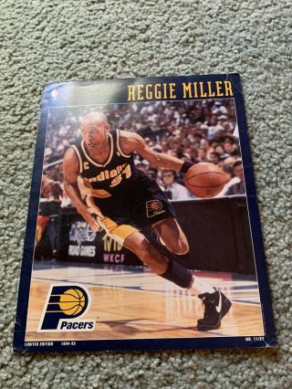 1994 Indiana Pacers Reggie Miller Limited Edition Hoop Large Basketball Ad Card