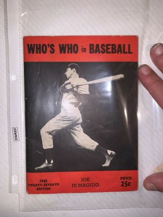 Who’s Who In Baseball 1942 Twenty - Seventh Edition