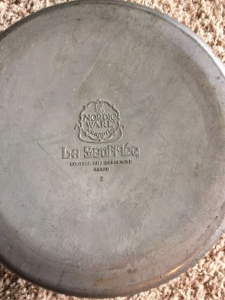 Vintage Nordic Ware Cast Aluminum La Soufflee Casserole Bundt 43320 Steel Gray 3