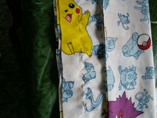 2 - Vintage 1998 Pokemon Valance Window Linens Pikachu Nintendo curtains, 3