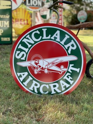 Antique Vintage Old Style Sinclair Aircraft Sign 3