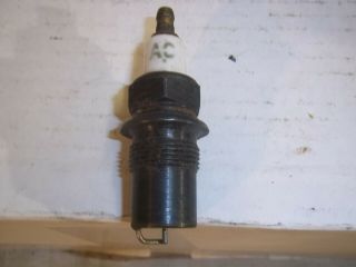 Vintage Rare Unusual Ac Spark Plug Round Flange Offset Electrode