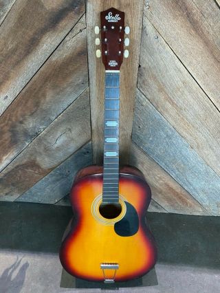 Vintage Stella Harmony Acoustic 6 String Guitar Model St39ts For Cond.