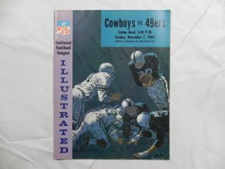 1965 San Francisco 49ers Vs Dallas Cowboys Football Program Cotton Bowl