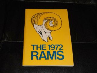 1972 Los Angeles Rams Nfl Football Media Guide Near