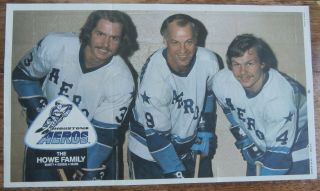 1973 - 74 O - Pee - Chee Wha Poster 14 The Howe Family Mark,  Marty & Gordie