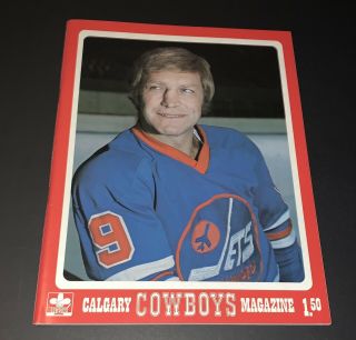 Winnipeg Jets 1975 Wha Game Program Vs Calgary Cowboys (stampede Corral)