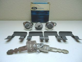 Vintage Ford Lock Set Lock Cylinders W/ Keys D2hz - 8022050 - A