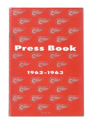 1962 - 63 Detroit Red Wings Nhl Media Guide Press Book Gordie Howe
