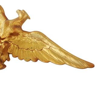 Vintage Eagle Ceramic Wall Plaque Gold Painted 21 