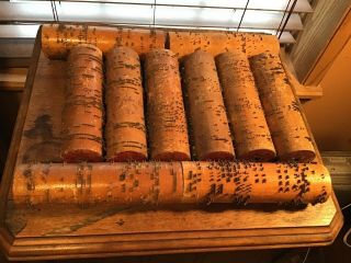 10 1800’s Antique Roller Organ Organette Cob Rolls