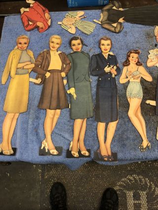 Vintage Paper Dolls & Clothes Cut Outs 1940s
