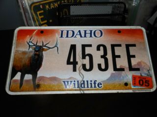 Idaho " Wildlife " Automobile License Plate
