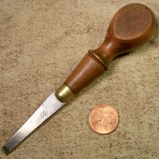 Vintage Small Wood Handle Turnscrew Or Screwdriver Stanley? Good Shape Read