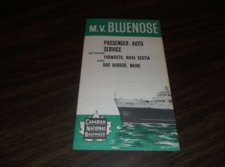 1960 Canadian National M.  V.  Bluenose Bar Harbor,  Maine Yarmouth,  Nova Scotia 2