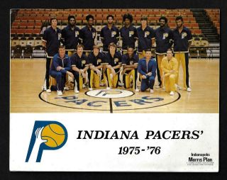 1975 Aba Indiana Pacers Vs Kentucky Colonels Game Program,  Dec.  3,  1975 - Ex,