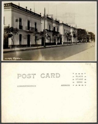 Peru Lima Real Photo Rppc Vintage Postcard