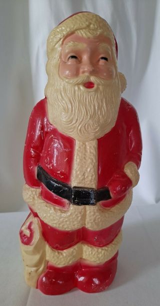 Vintage Union Products Santa Claus Plastic Blow Mold Christmas 13”