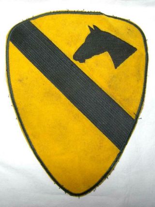 Vintage Us Army 1st Cavalry Division Patch For Saddle Cloth 26 Cm