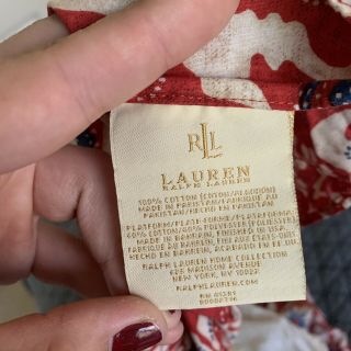 Ralph Lauren TWIN Bed Skirt Dust Ruffle Floral Paisley VINTAGE 3