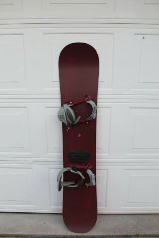Vintage Burton 149 Cm Snowboard With Classic Bindings