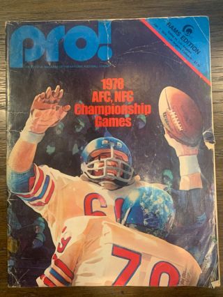 Los Angeles Rams Vs.  Dallas Cowboys Nfc Championship Game Program January 7,  1979