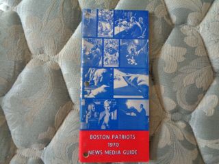 1970 Boston Patriots Media Guide Yearbook Program Press Book England Ne Ad
